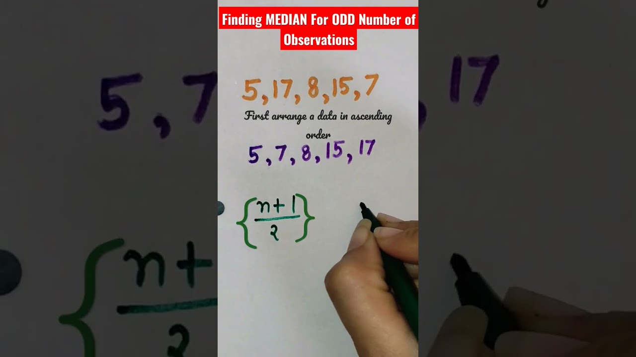 Finding MEDIAN for ODD number of Observations|Class 7th|Maths|Statistics