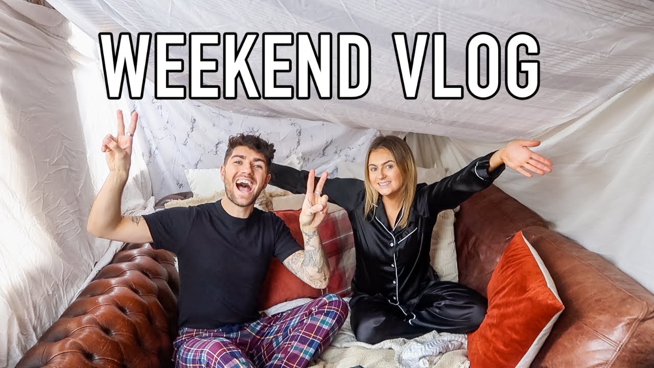 BUILDING A FORT IN OUR LIVING ROOM & HARRY POTTER MARATHON | WEEKEND VLOG