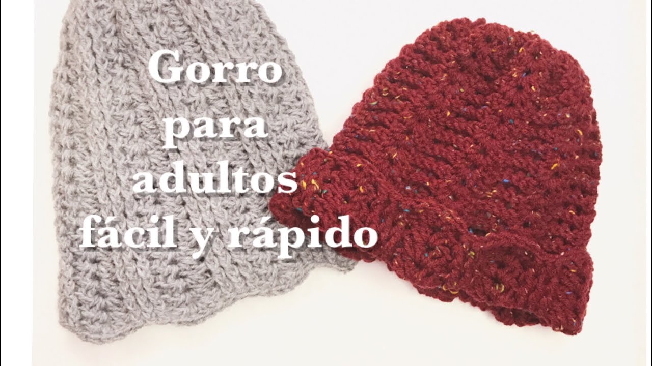 Gorro para adultos fácil y rápido en gancho para principiantes #86