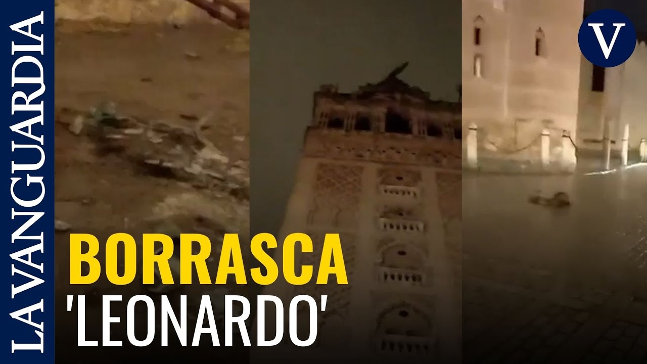 La borrasca 'Leonardo' provoca desprendimientos en La Giralda de Sevilla