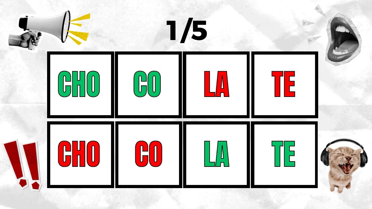 Say The Word On Beat Challenge  Level 1-3 : Easy to Hard