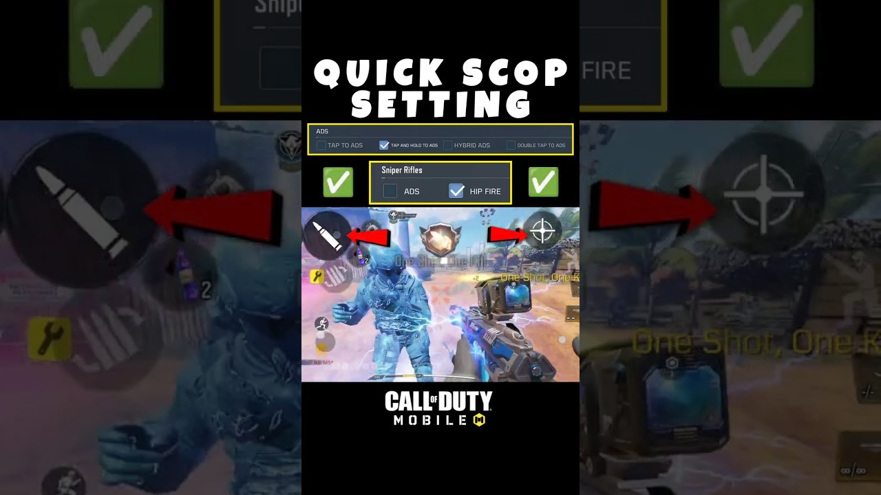 ✅Pro Secret Quick Scope Sniper Setting in CODM BR🔥💯 Codmoible Tips Tricks#shorts #codmbr #codmiphone