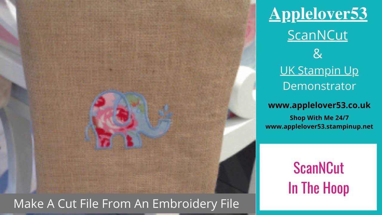 ScanNCut How To Make An Appliqué Cut File From An Embroidery File For An In The Hoop Design
