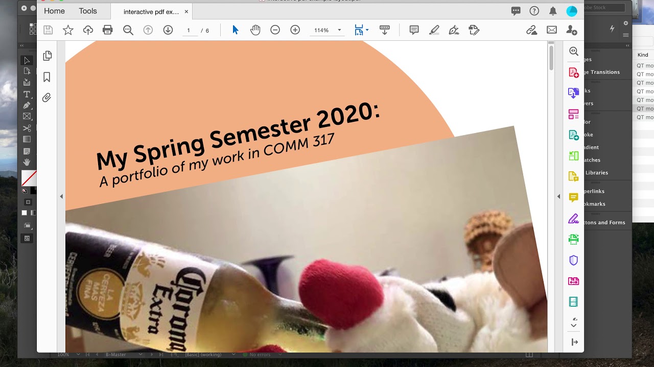 InDesign interactive pdf