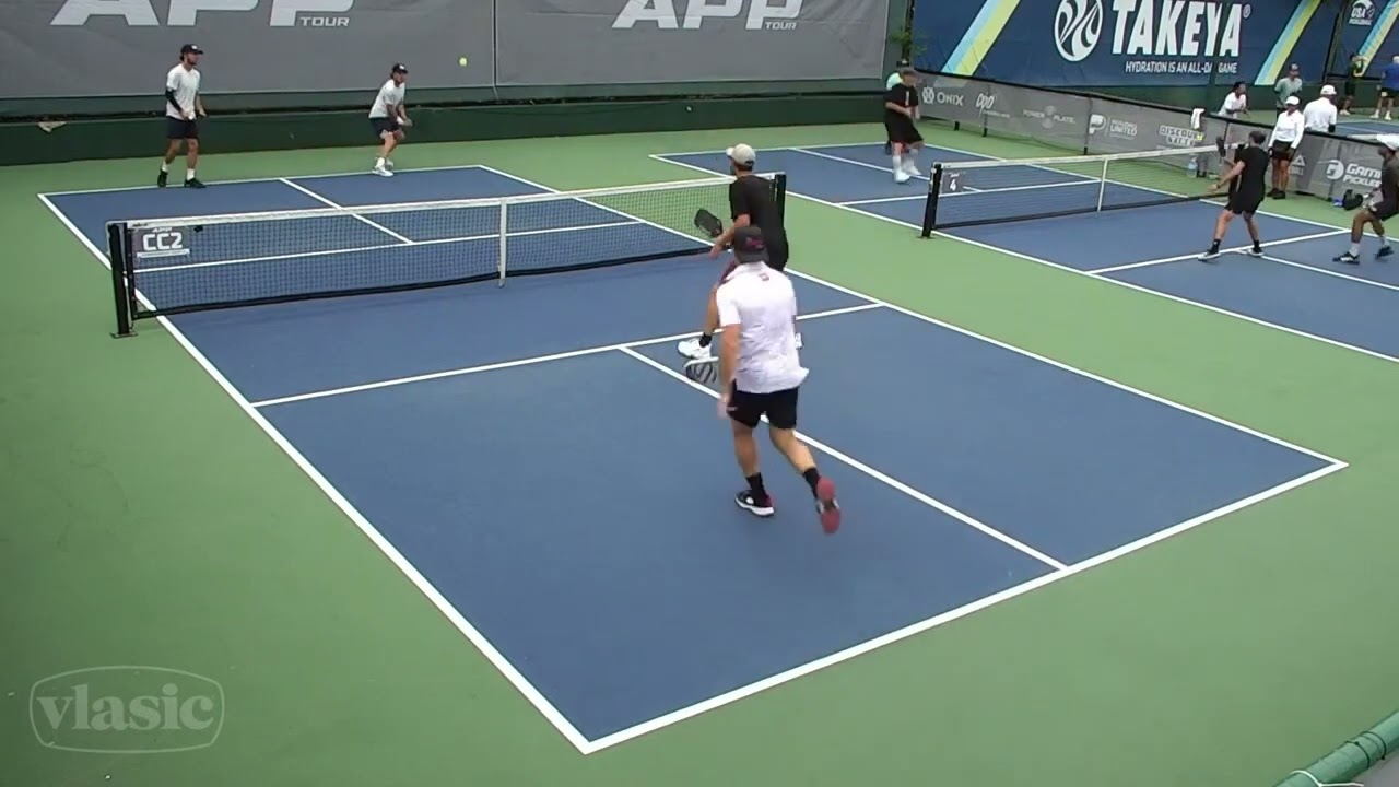 Pickleball APP Newport 2023 Men's Pro Doubles Austin Gridley and Rob Nunnery vs Hunter/Yates Johnson