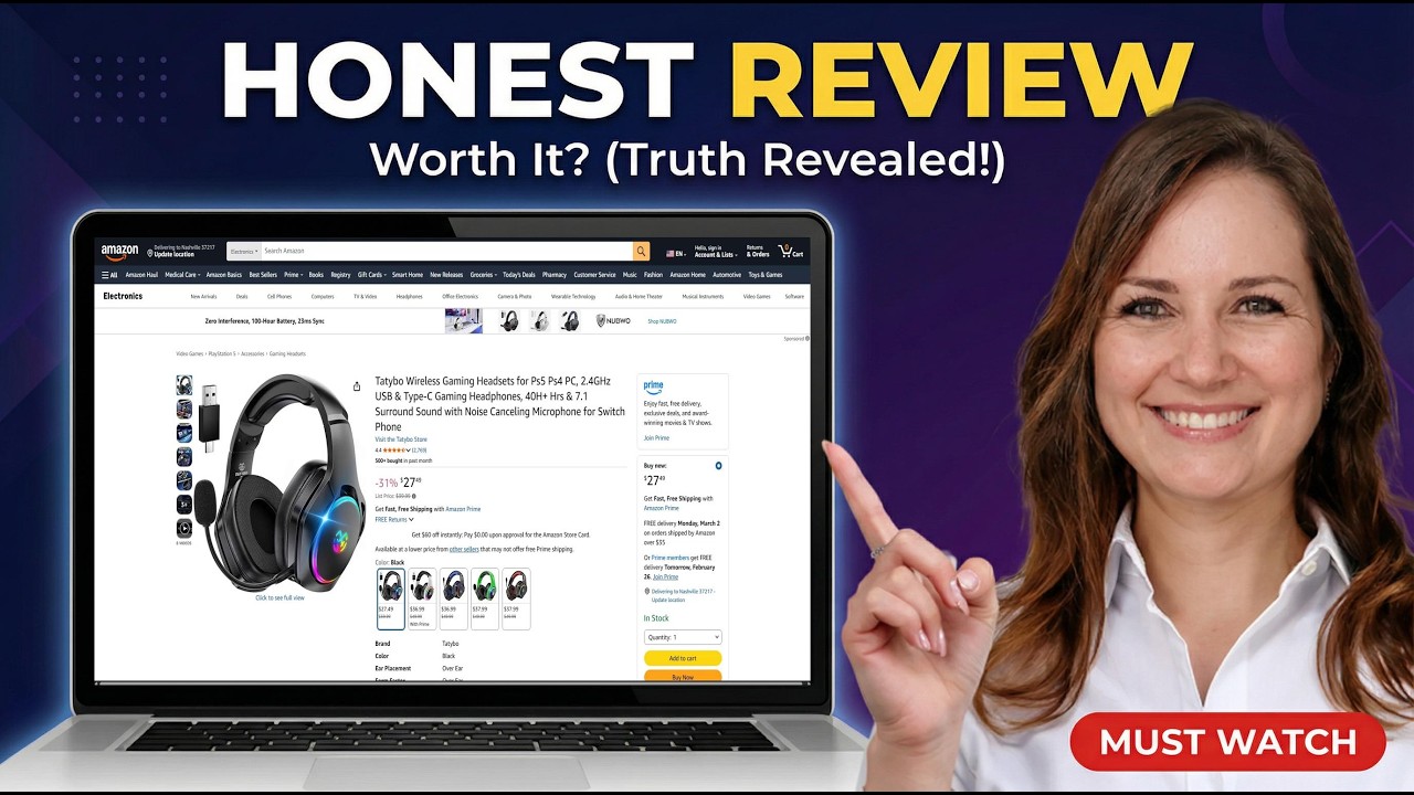 Tatybo WT01 Wireless Gaming Headset Review (2026): Sound, Mic & Budget Value