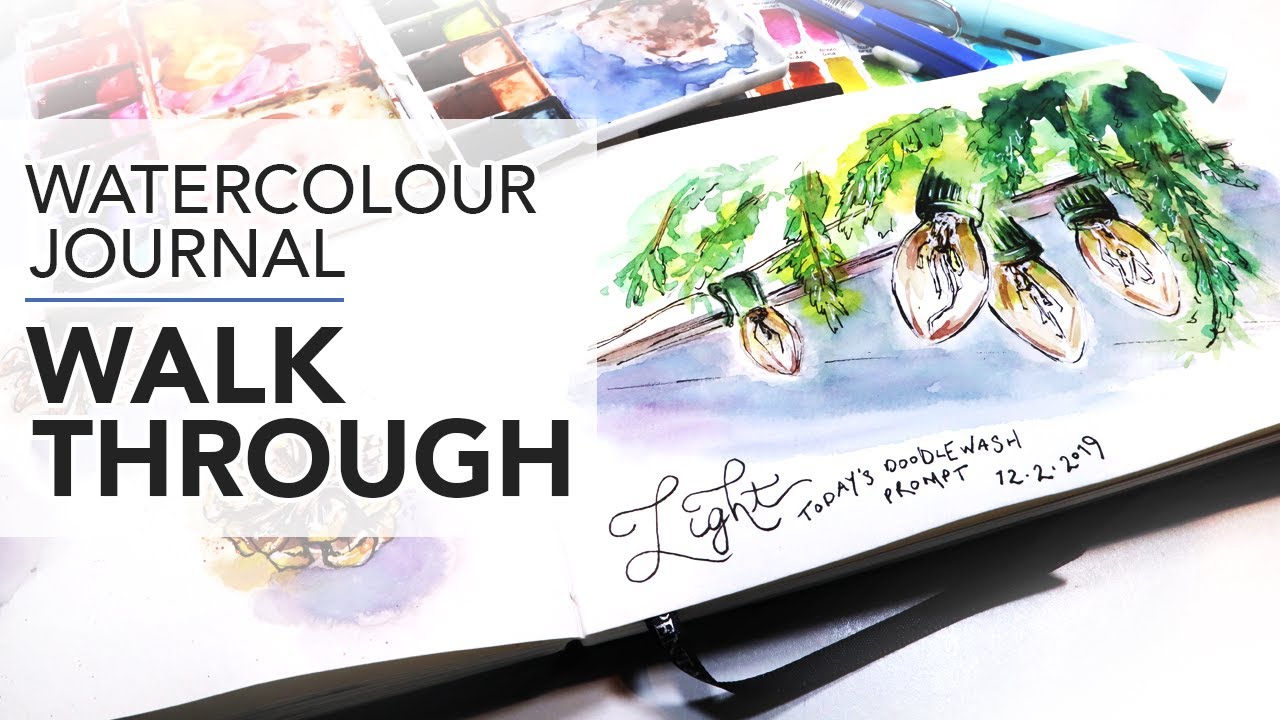 My Watercolor Journal WALK THROUGH - Inspired by DRAW YOUR DAY book by Samantha Dion Baker