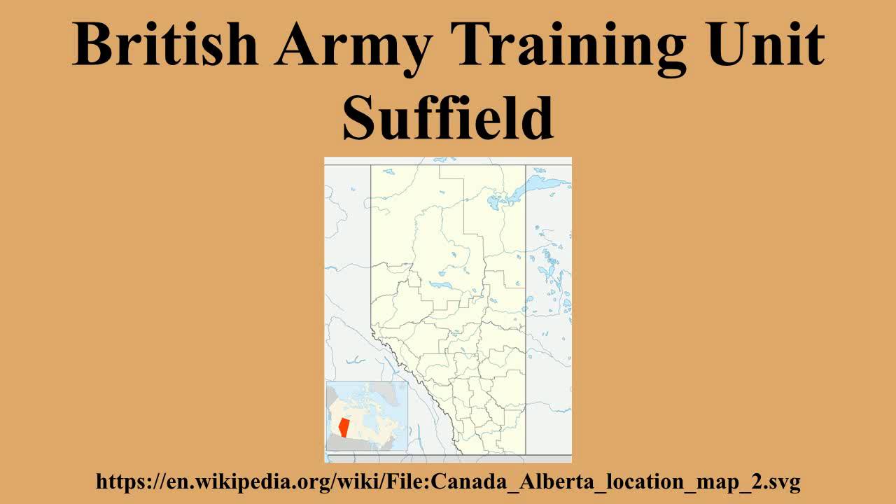 British Army Training Unit Suffield
