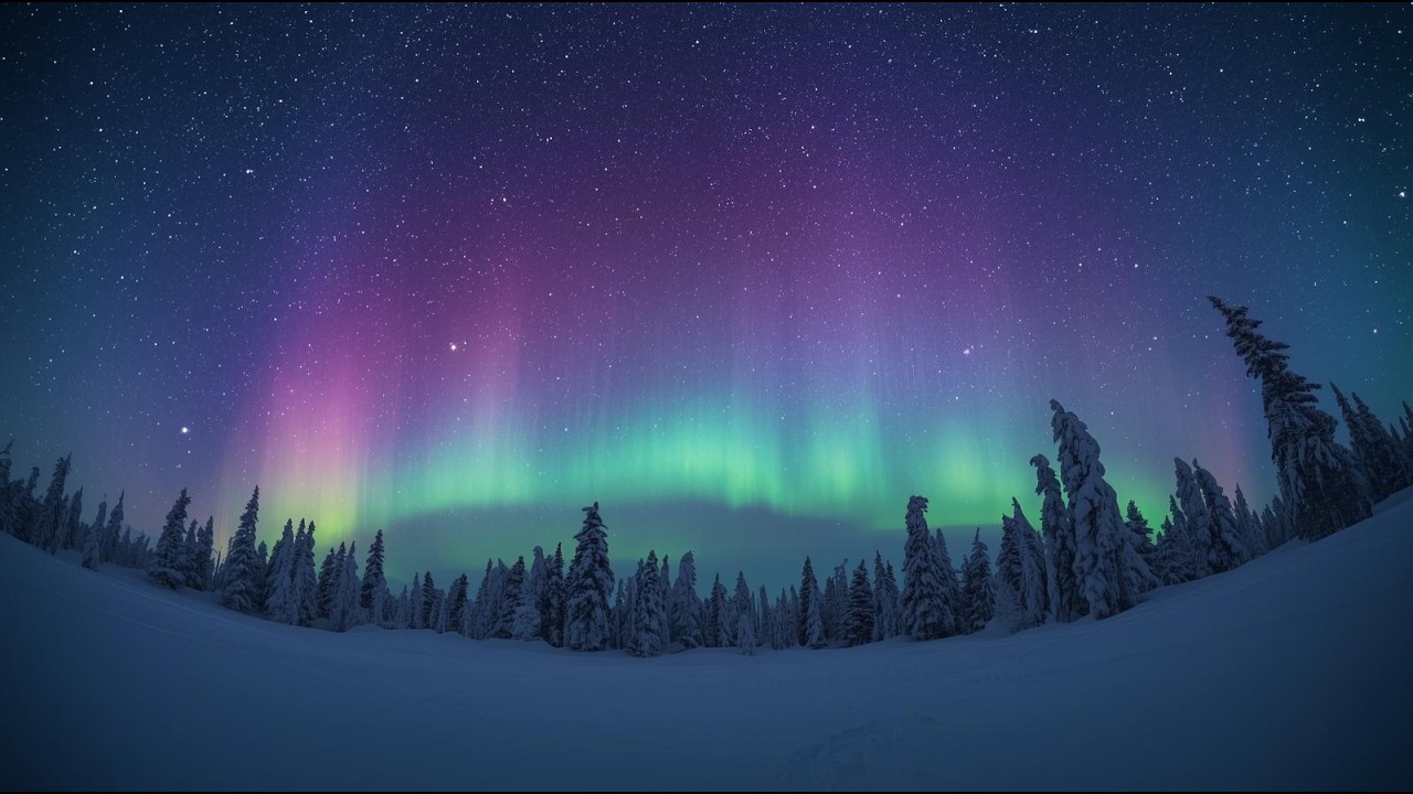 1 Hour Northern Lights Ambience: Winter Wind & Aurora Visuals for Sleep