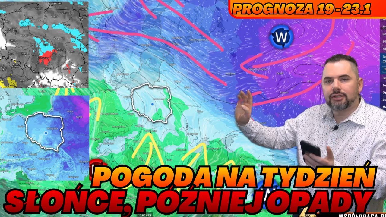 Pogoda na tydzień. Słonecznie do czwartku. Mroźno. Więcej chmur i opady. Omówienie