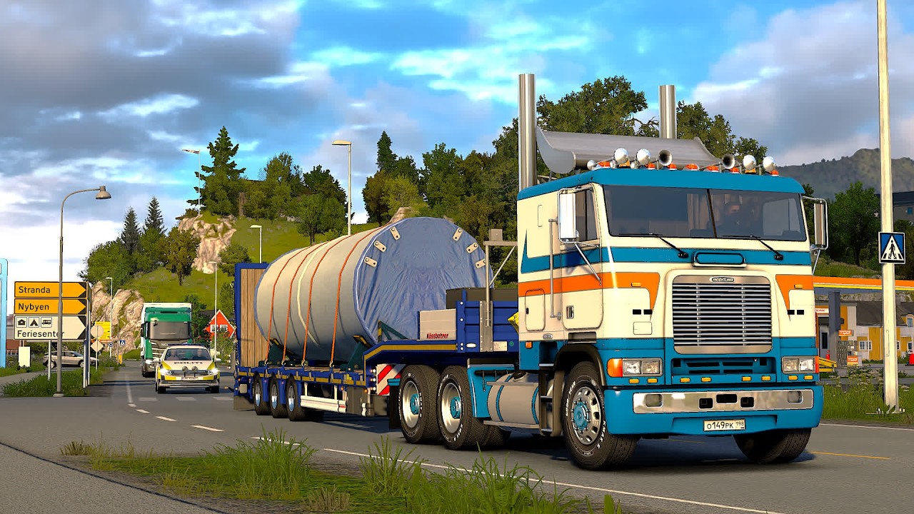 2219 / ЕTS2 1.57 / Freightliner FLB / Дальнобой по Норвегии.