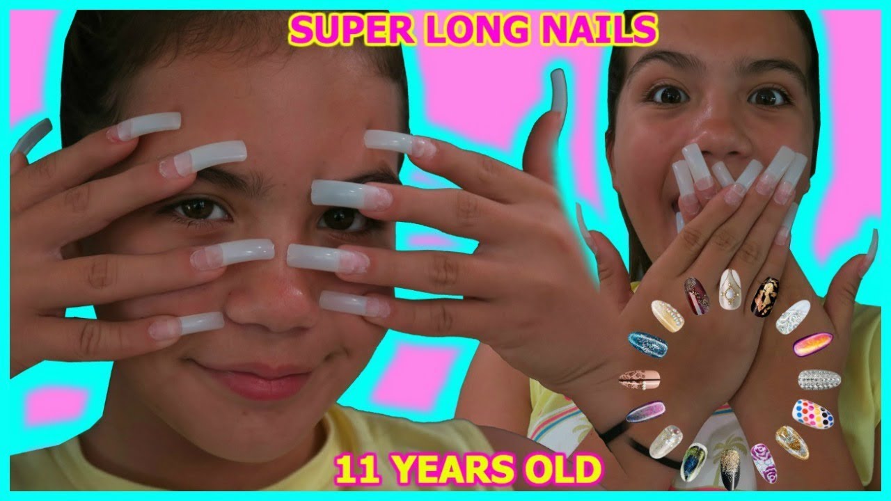 11 YEAR OLD GETS SUPER LONG ACRYLIC NAILS FOR THE FIRST TIME " SISTER FOREVER"