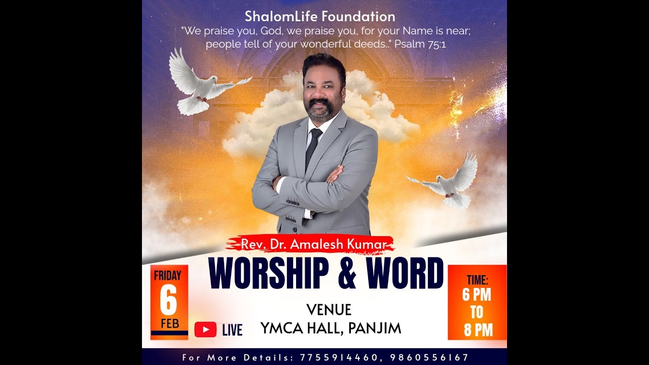 6.2.2026 WORSHIP AND WORD SERVICE YMCA HALL, PANJIM, GOA