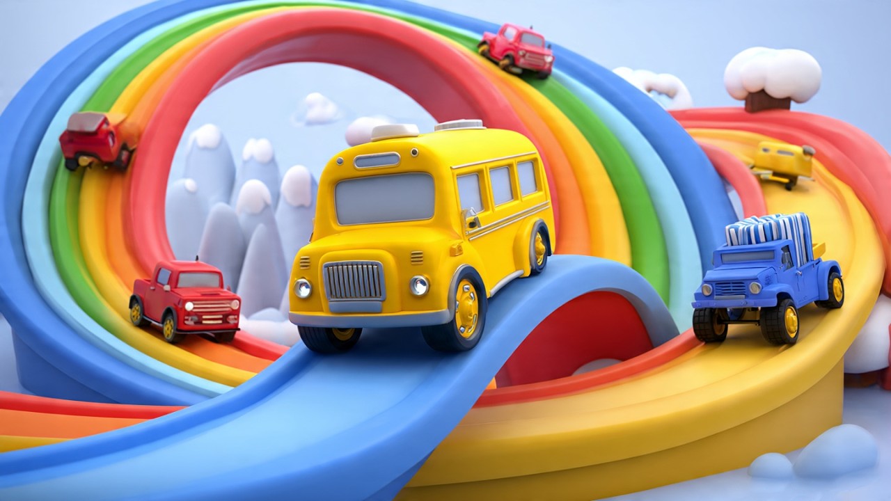 3D Animated Vehicles for Kids  | Fun Cars, Bus & Truck Video for Toddlers