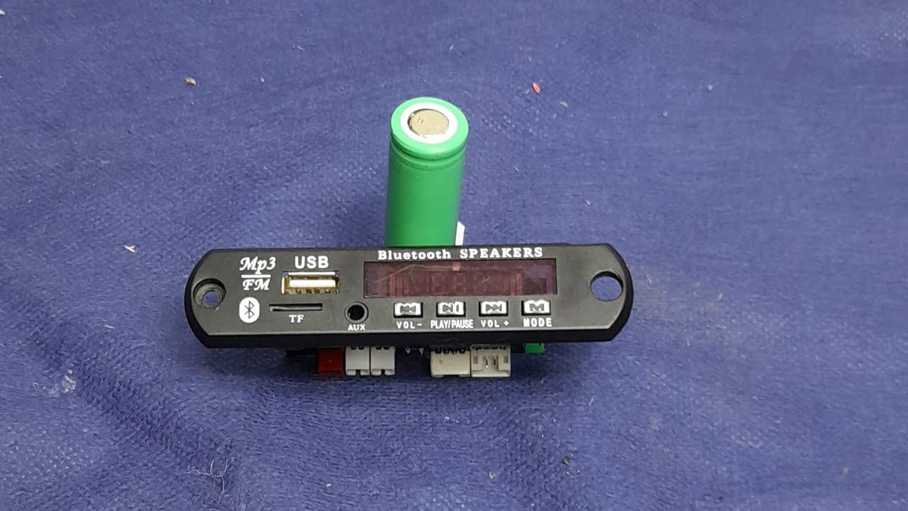 Como mudar alimentação da placa decodeficadora amplificada mp3 de 18v para 3.7v