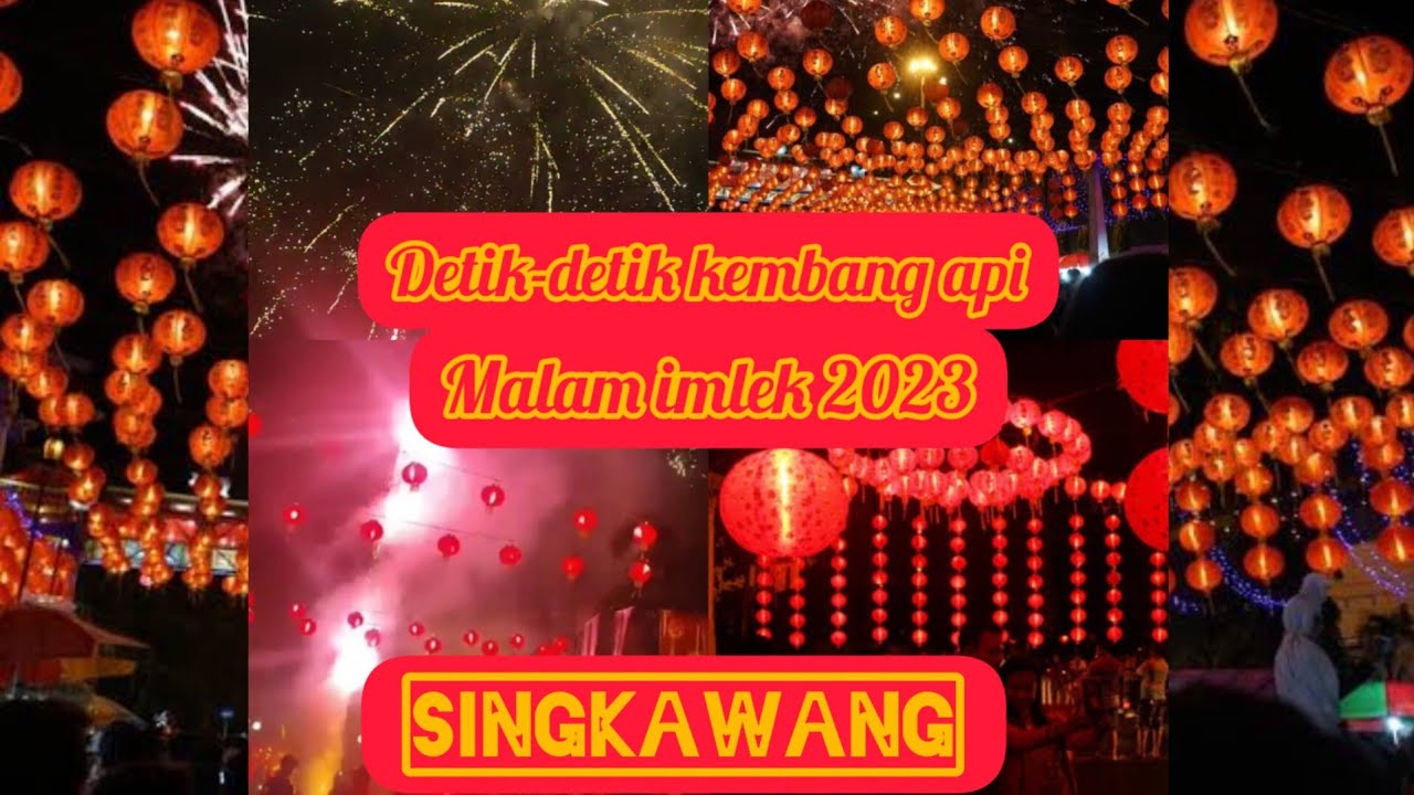 detik-detik Pesta kembang api malam imlek ribuan orang memenuhi singkawang 