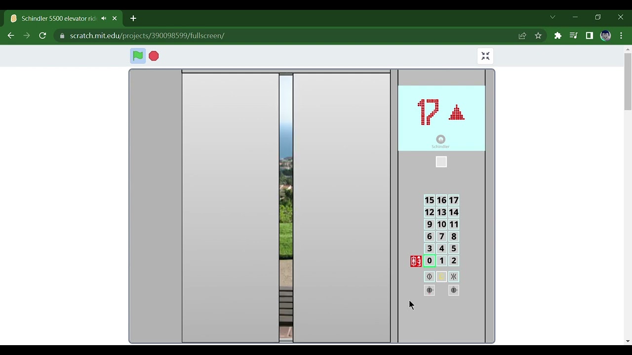 Schindler 5500 elevator ride on Scratch