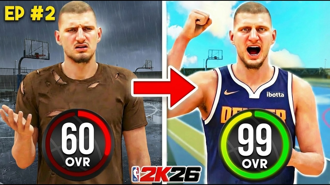 NIKOLA JOKIC BUILD 60 OVR to 99 OVR in NBA 2K26 No Money Spent | Ep. 2