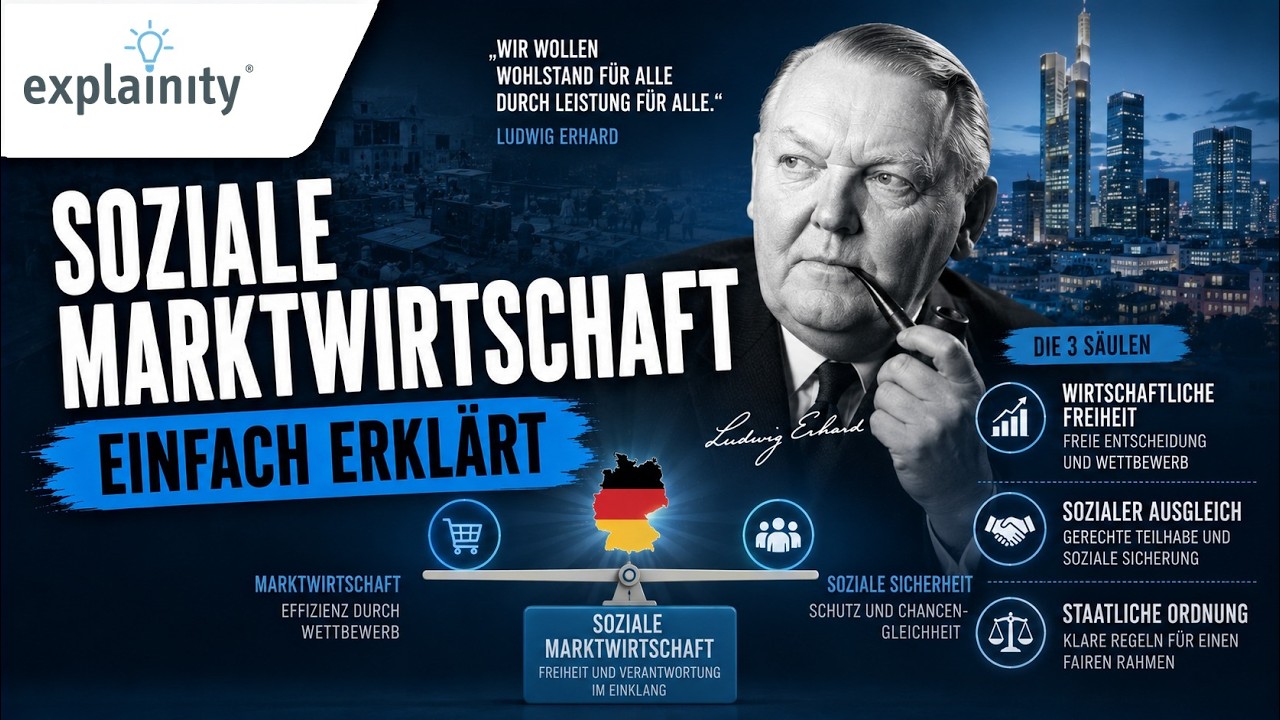Soziale Marktwirtschaft einfach erklärt (explainity® Erklärvideo)