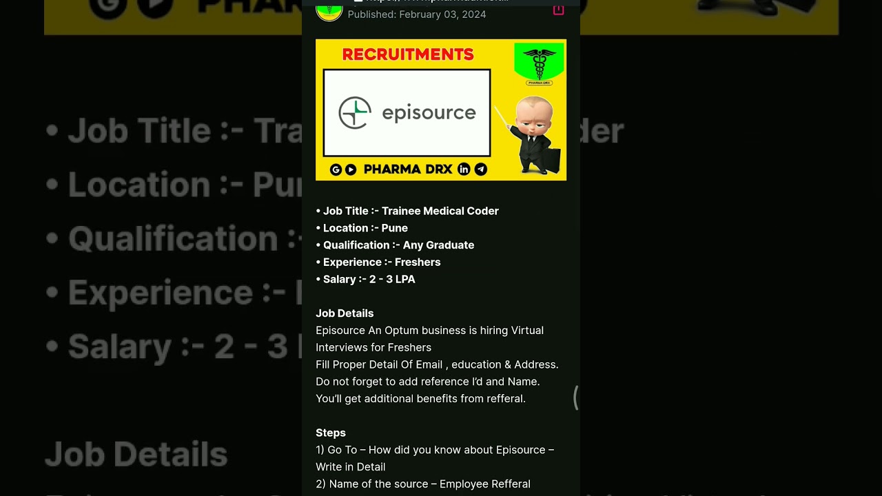 Medical Coding Jobs For Freshers In Pune | Trainee Medical Coder Jobs In Pune | #medicalcodingjobs