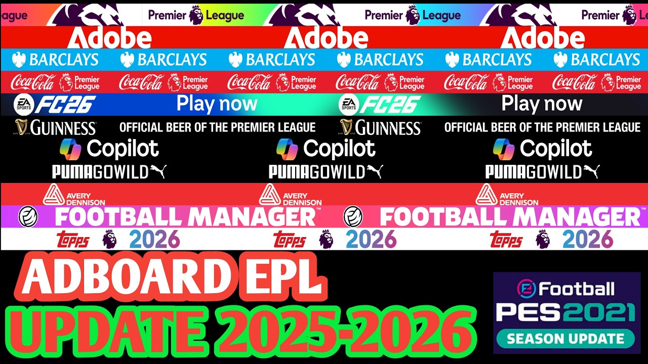 PES 2021 Adboard EPL 2025-26 (Update)