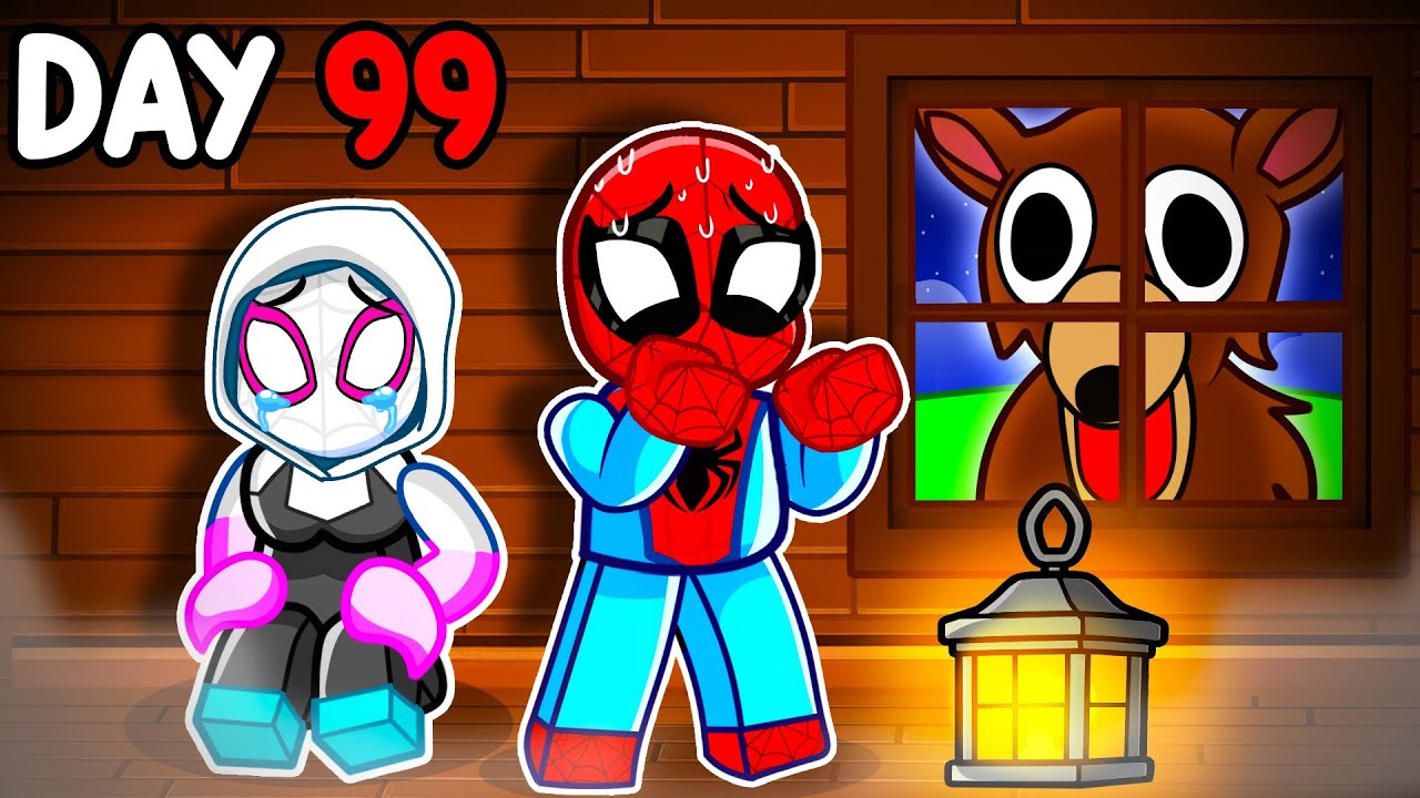 Spidey Friends Survive 99 Nights In The Forest🔦