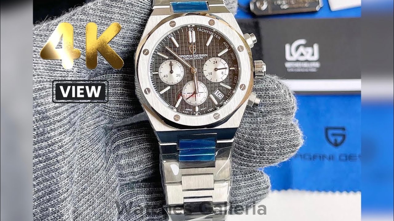 Pagani Design | PD1707 | Royal Oak Daytona | Black Dial | SeikoVK63 Movement | Stainless Steel