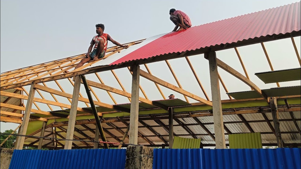 কাঠমিস্ত্রি কাঠের কাজ ঘর তৈরি করার কাজ কম খরচে ৪ রুমের বাড়ি