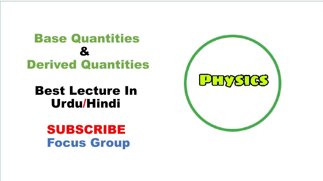 Base Quantities & Derived Quantities | Physics | Lecture in Urdu/Hindi