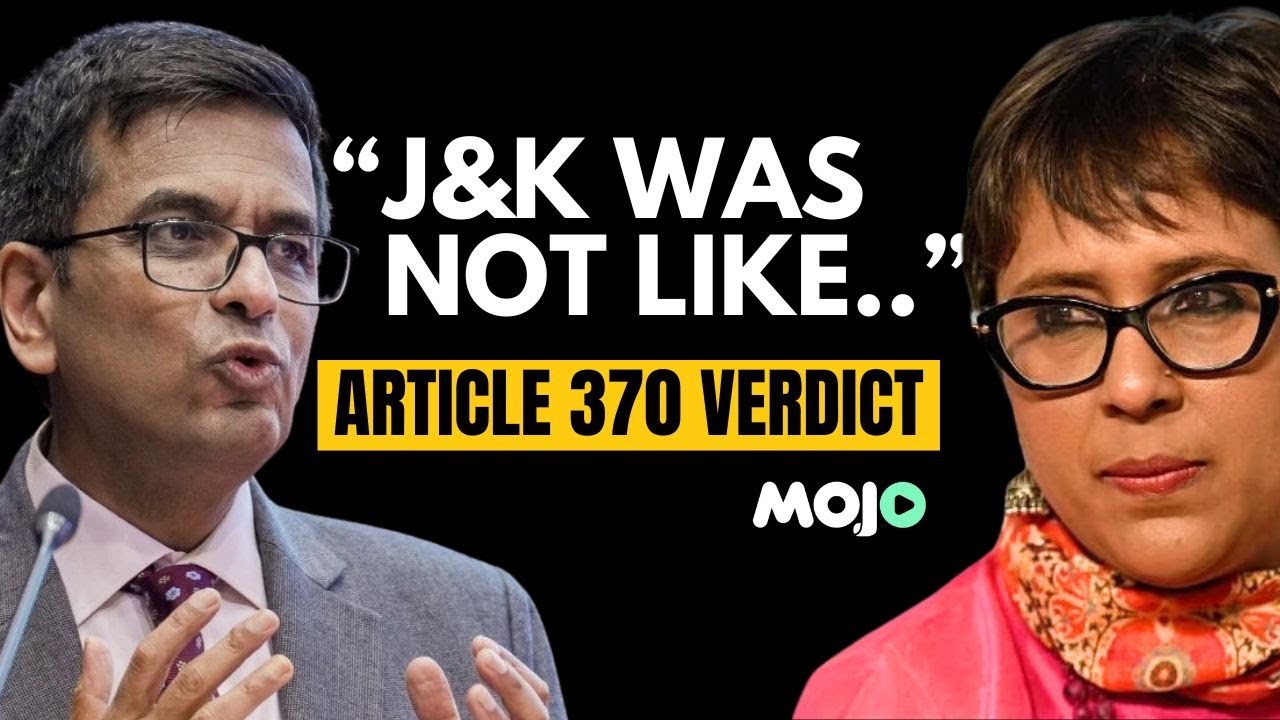 Jammu Kashmir , Article 370 Abrogation | Former CJI Chandrachud on 370 Verdict I Barkha Dutt