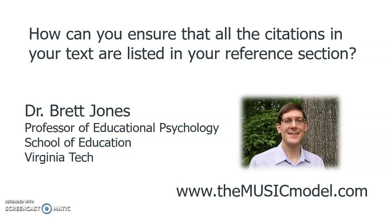 Check citations and references