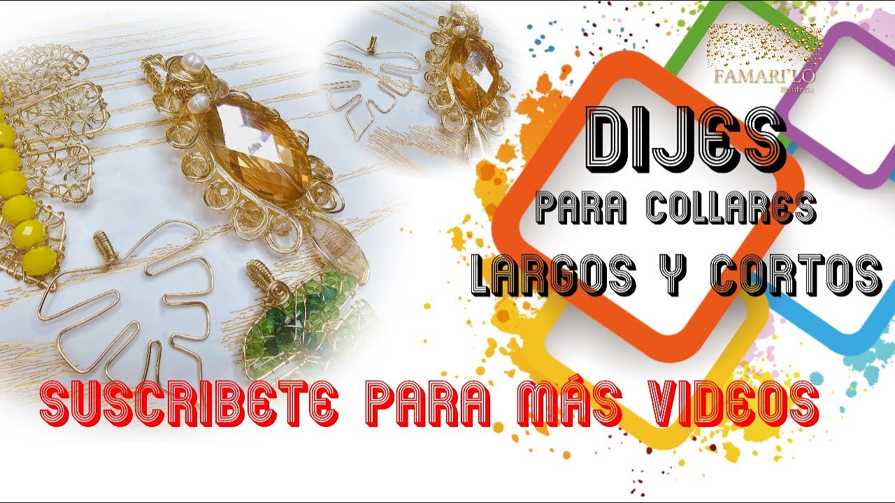 DIJES PARA COLLARES LARGOS Y CORTOS #bisuteria