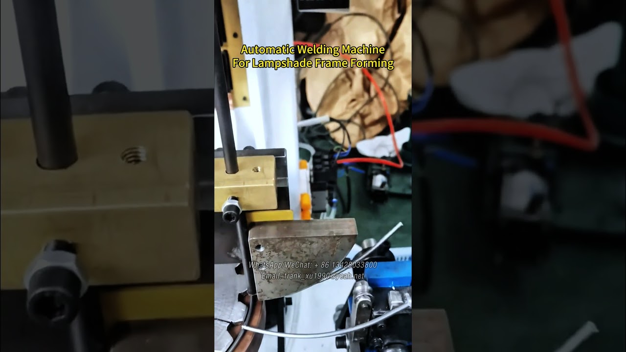 Automatic Welding Machine For Lampshade Frame Forming #WireLampshadeFrame #wireforming