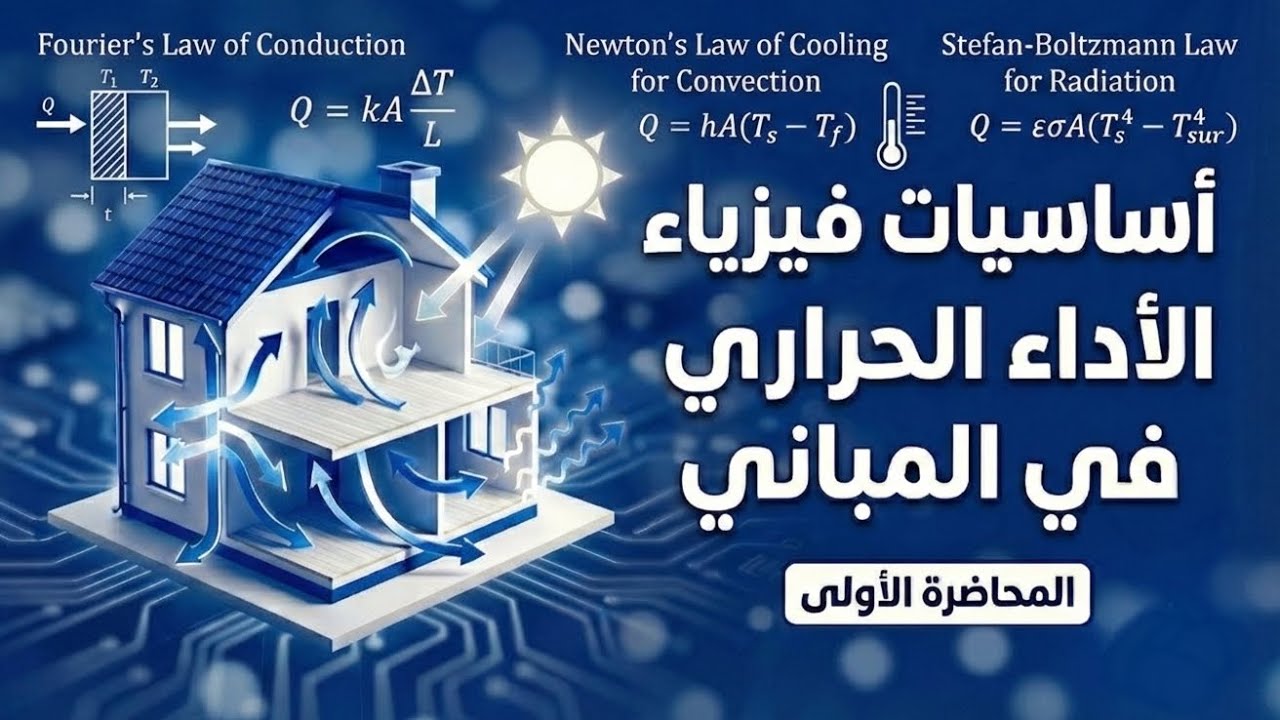 ​أساسيات فيزياء مرحلة 1: الأداء الحراري (Thermal Performance)، التوصيل والحمل والإشعاع | محاضرة 1