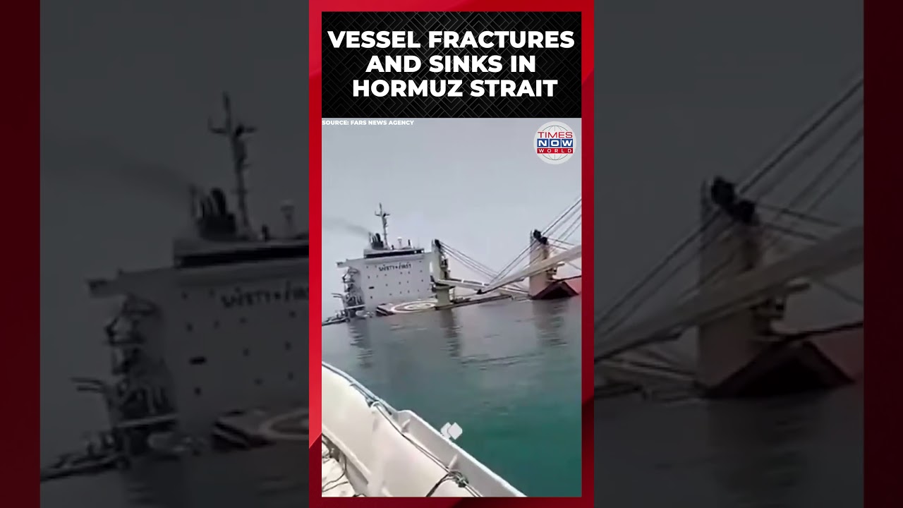 WATCH: Cargo Ship Splits and Sinks in Iranian-Controlled Strait of Hormuz After Collision