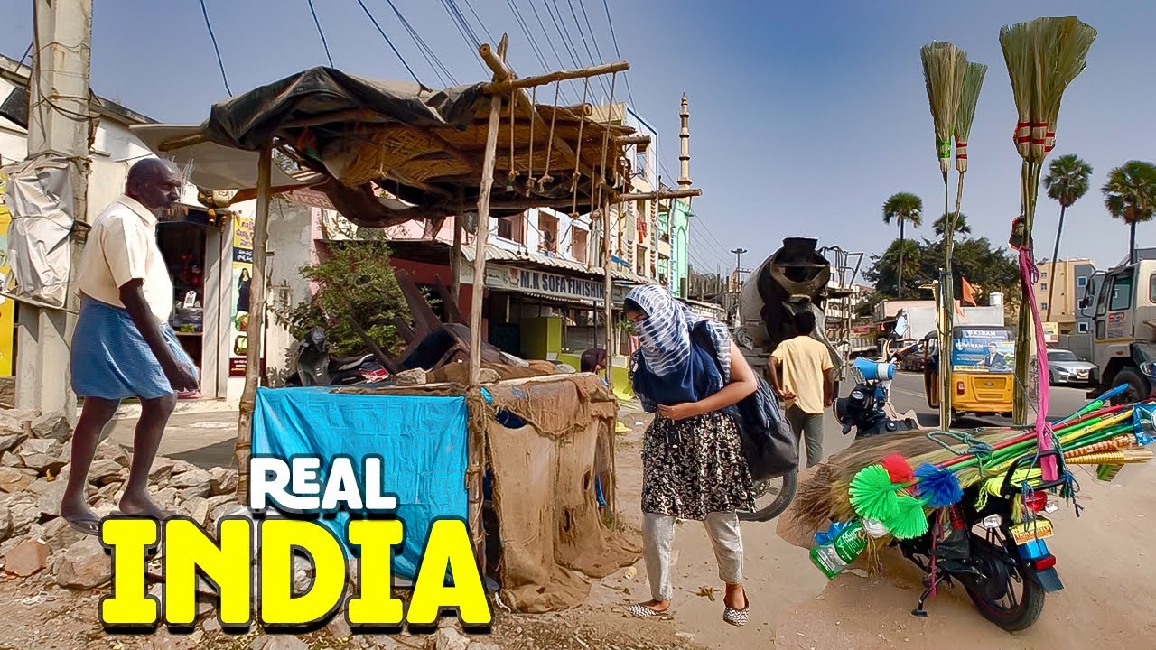 Не то, чего вы ожидаете от Индии 🇮🇳 | Спокойная прогулка по району в 4K