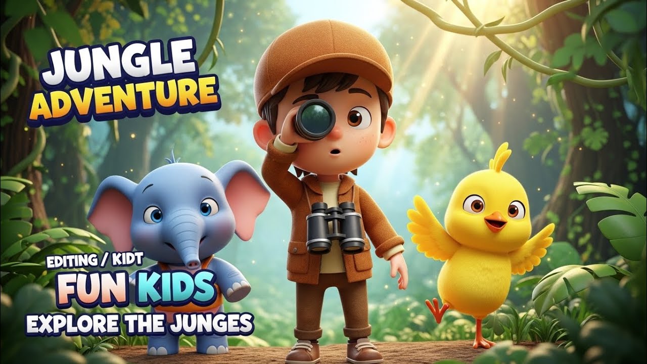 🌴 The Jungle Adventure 🐘🐥 | Fun Kids Story in 3D Cartoon 🎶✨