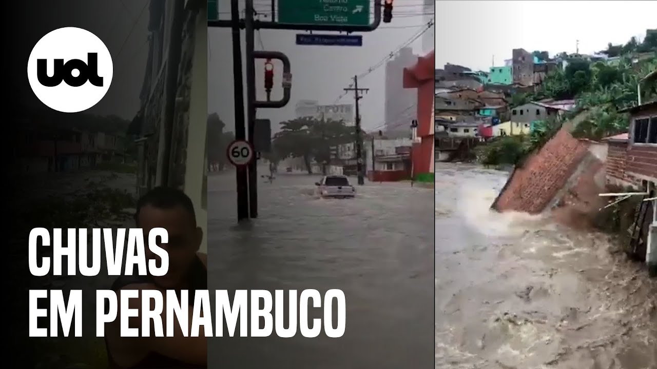 Chuvas em Pernambuco: vídeos mostram ruas com águas e deslizamentos, mortos foram confirmados