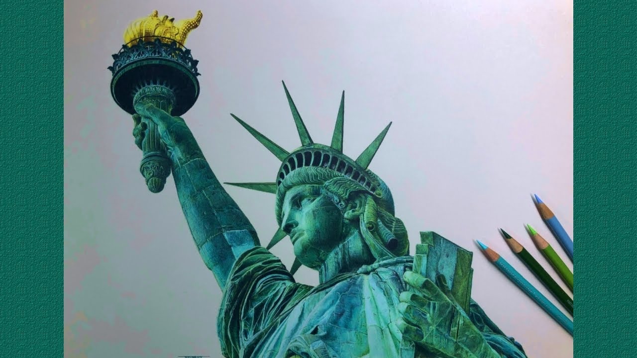 TIME LAPSE DRAWING - Statue of Liberty