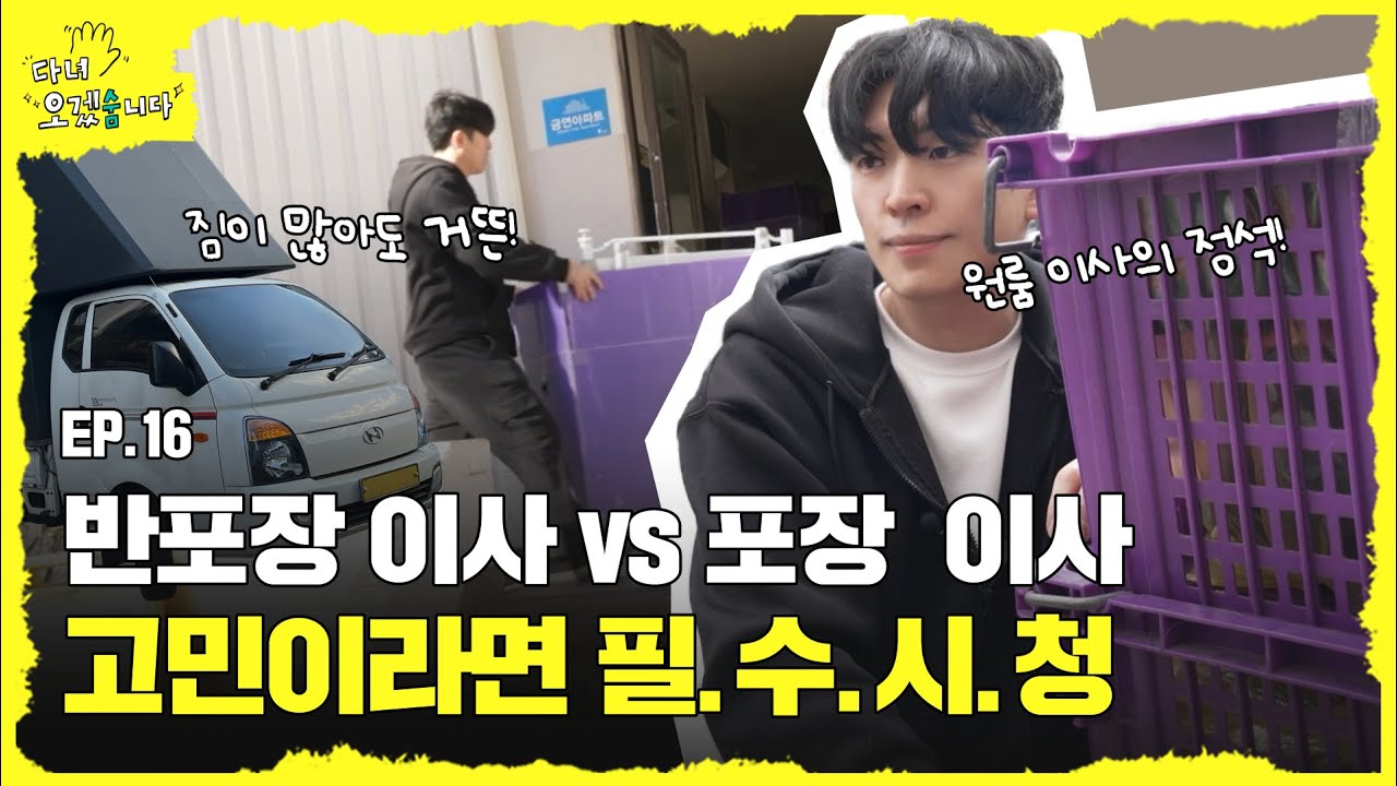 🚚반포장 이사 vs 포장 이사 차이점은⁉️합리적 비용으로 원룸 이사하는 꿀팁 대공개 (feat. 견적 잘 받는 법)ㅣ다녀오겠숨니다👋 ep.16