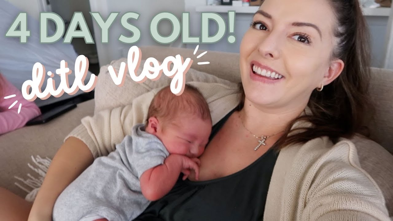DAY IN THE LIFE WITH A NEWBORN ✨🤍 | newborn setup, hanging at home with the fam +baby's first bath