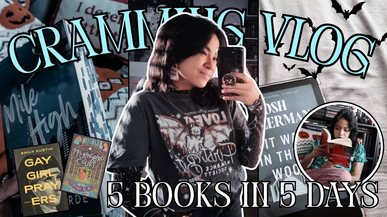 reading 5 books in 5 days & explaining the diff between digital library options | cramming vlog 🦊