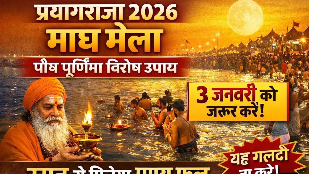 Prayagraj 2026 Magh Mela, पौष पूर्णिमा विशेष उपाय 3 जनवरी को जरूर करें #maghmela2026prayagraj 