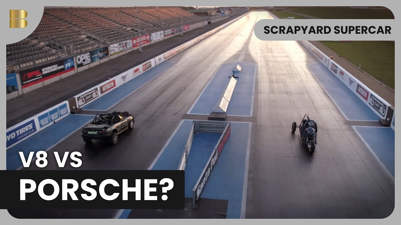 V8 Scrapyard Build vs Porsche 911 Turbo Dragrace | Scrapyard Supercar