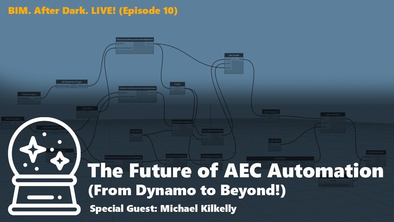 BIM After Dark. Live - The Future of AEC Automation (Dynamo & Beyond) with Michael Kilkelly