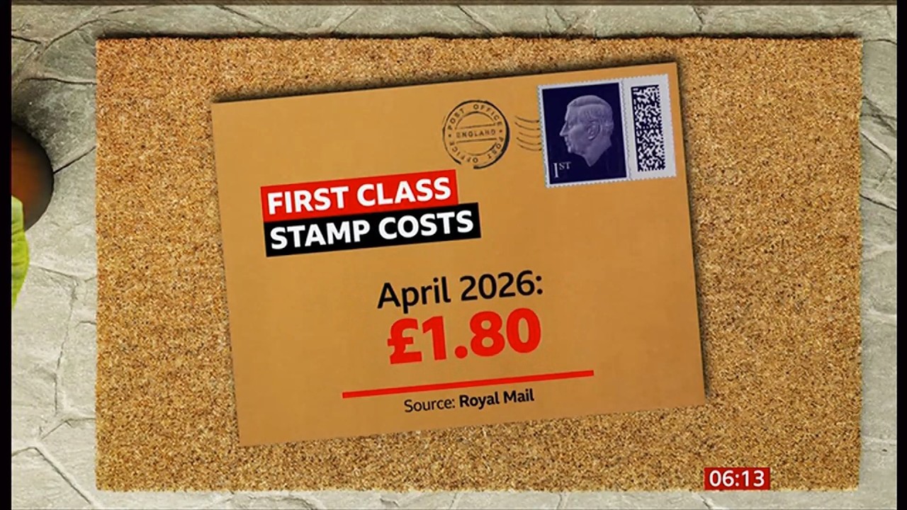 Price of first class stamps to rise to £1.80 & end class too, from Royal Mail (UK) 7/Mar/2026
