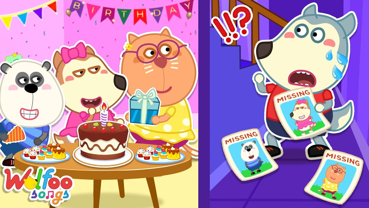 Where Is My Friends? | Five Friends Missing On Birthday Song | Wolfoo Nursery Rhymes & Kids Songs