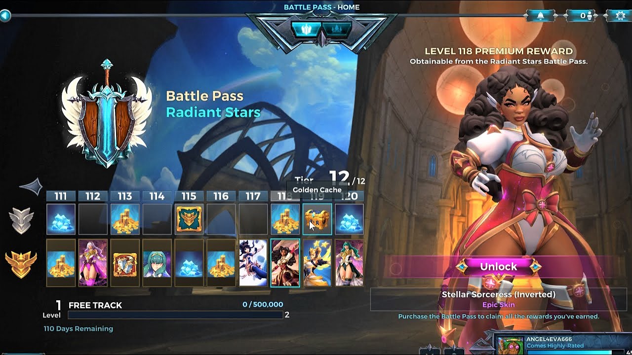 All Items in Radiant Stars Battle Pass : Paladins 3.4 Update