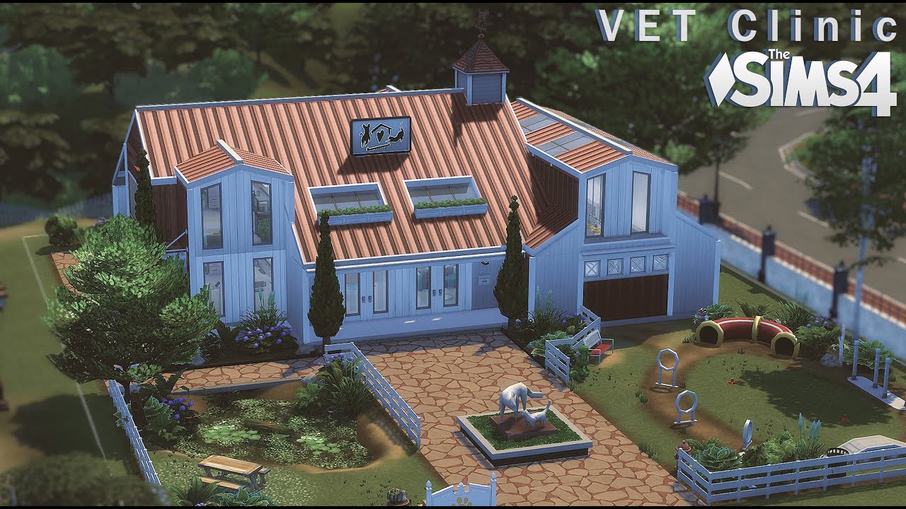 VET Clinic & Animal Shelter (No CC) the Sims 4 | Stop Motion