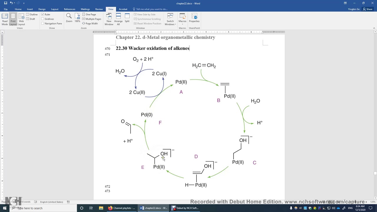 22 30 Wacker Oxidation of Alkenes
